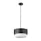 Z-Lite Counterpoint Pendant, 1-Light, 12 In.W x 7.25 In.H, Matte Black/White 495P12-MB - alternate 2